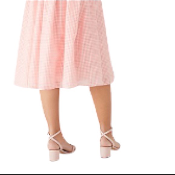 ♠️kate spade Daisy Floral 100% Cow Leather Mid Sandals, Rose Smoke Pink NIB - Picture 5 of 13